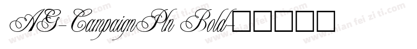 AG-CampaignPln Bold字体转换